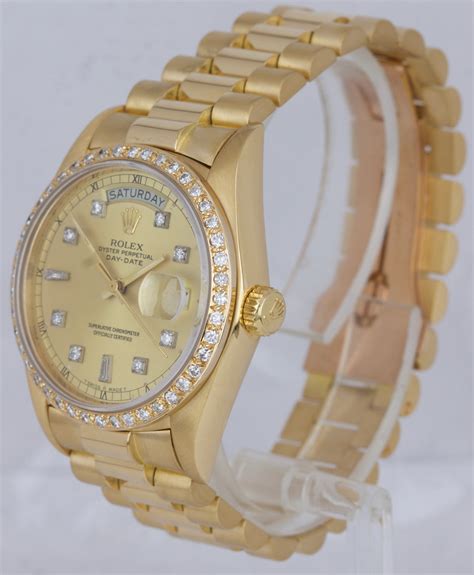 rolex day-date 18038 18k 36mm auto watch|rolex oyster perpetual day date 18k gold.